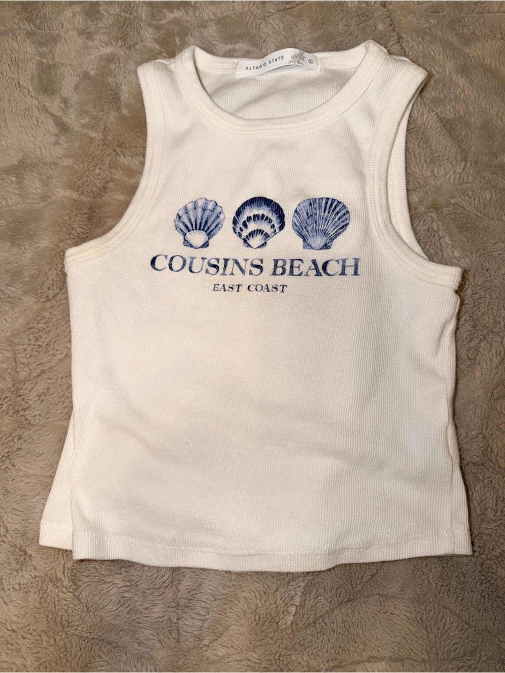 Altar'd State "Cousins Beach" tank top size S EUC  "The Summer I Turned Pretty" - Picture 2 of 8